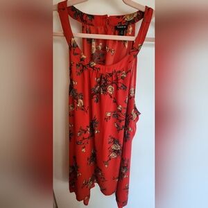 Torrid Red Floral Swing Cami Size 2